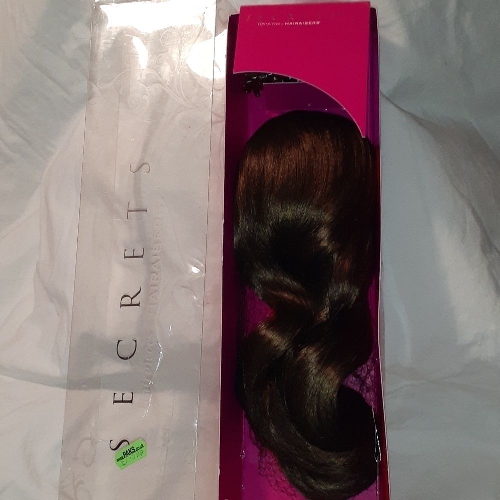 NEW Secrets Hairaiser UK Ponytail Hair Extension Hairpiece Wig Brown‎ Clip-In